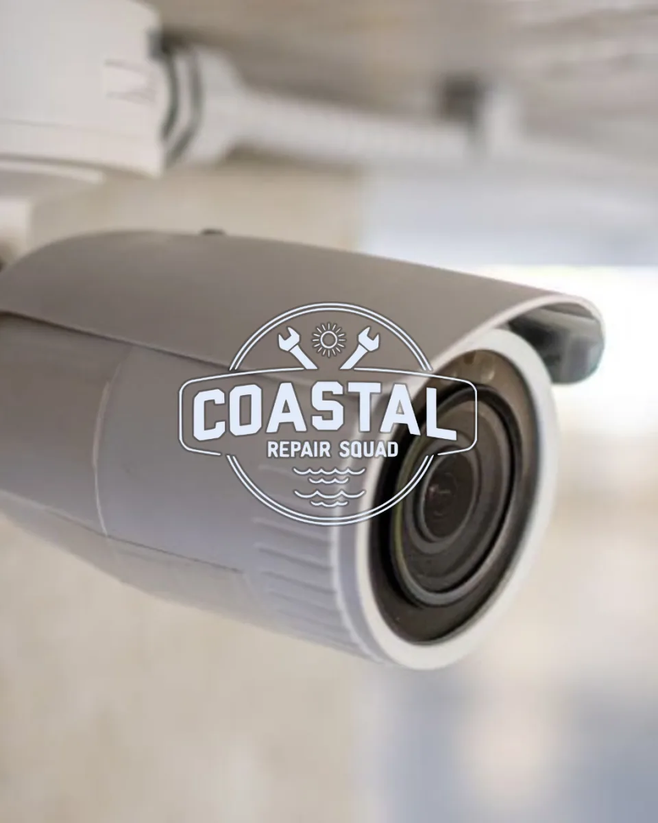 Security camera installation by Coastal Repair Squad
